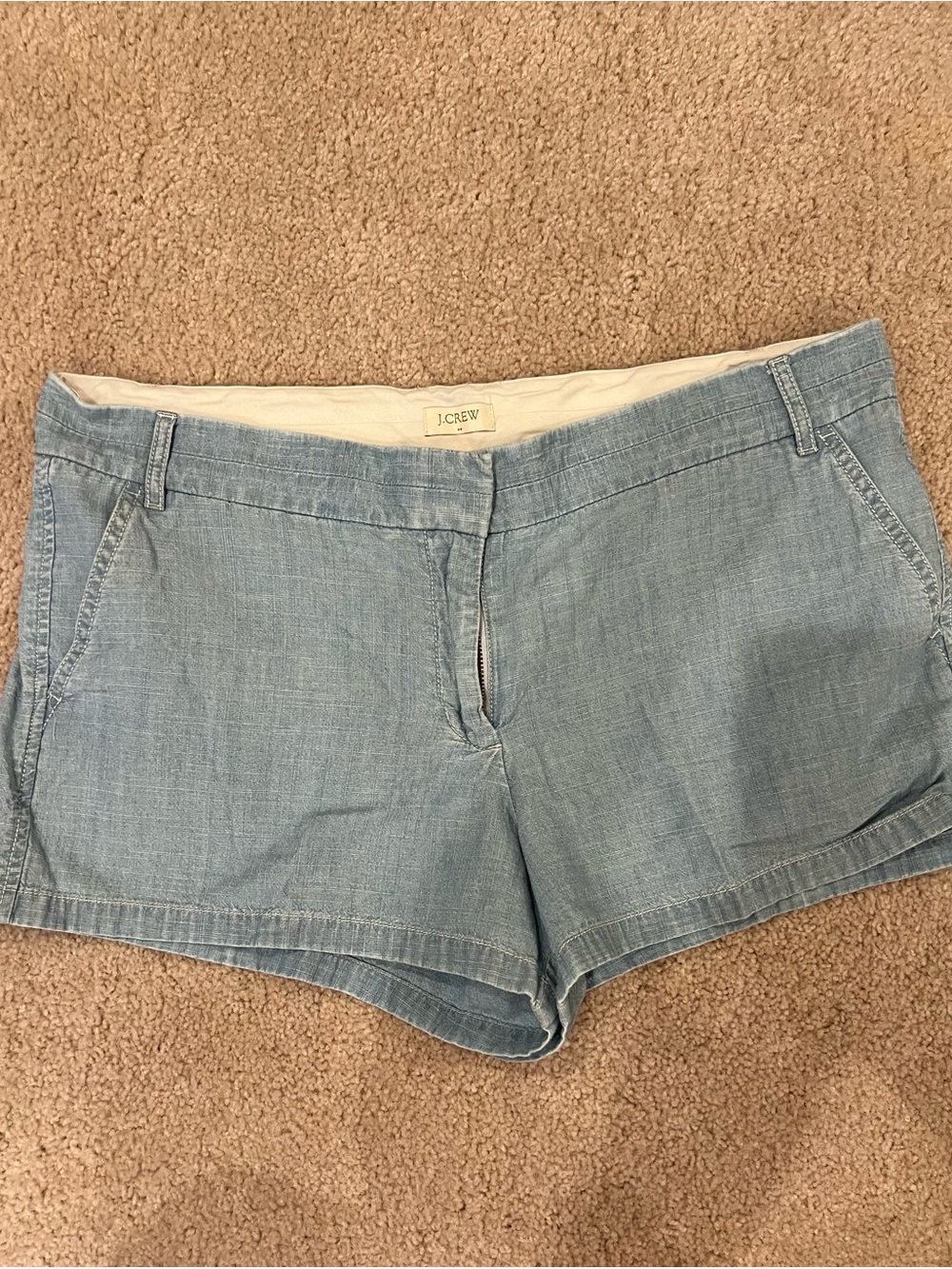 J. Crew Light Blue 100% Cotton Denim-Style Women's Shorts ❤️